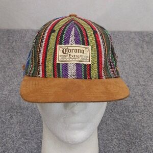 Corona Extra‎ Hat Multicolor Baja Stripe Suede Brim Beachwear Festival Colorful